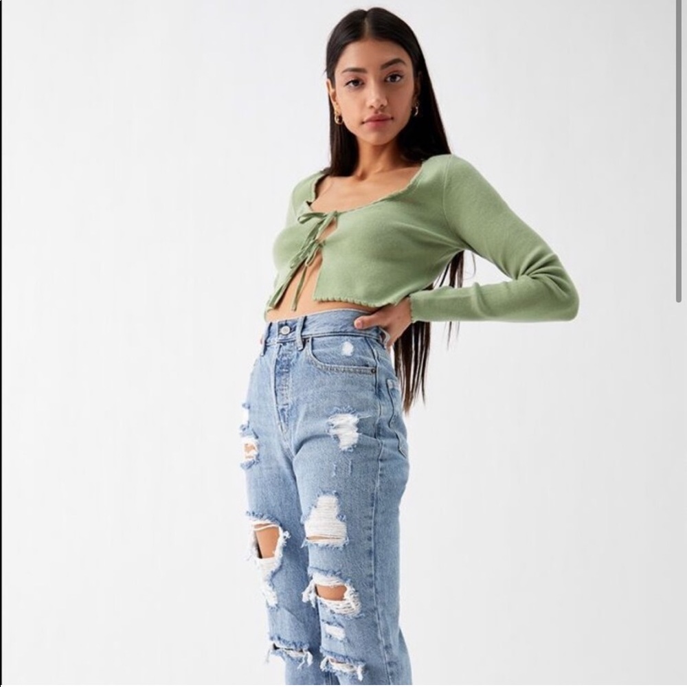 PacSun Green Women's Cardigan Sweater